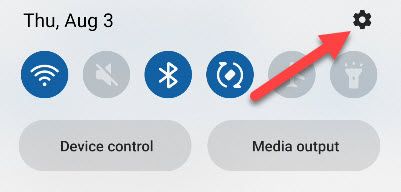 Tap the Settings gear icon.