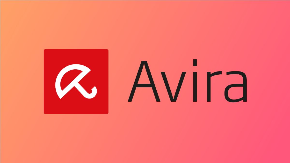 Avira logo on pink background