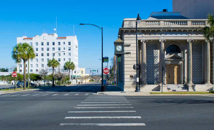 Banks and Downtown Instersection