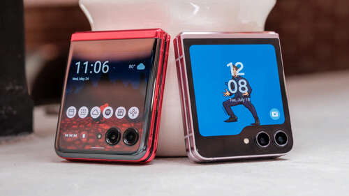 samsung galaxy z flip 5 vs motorola razr plus cover screens