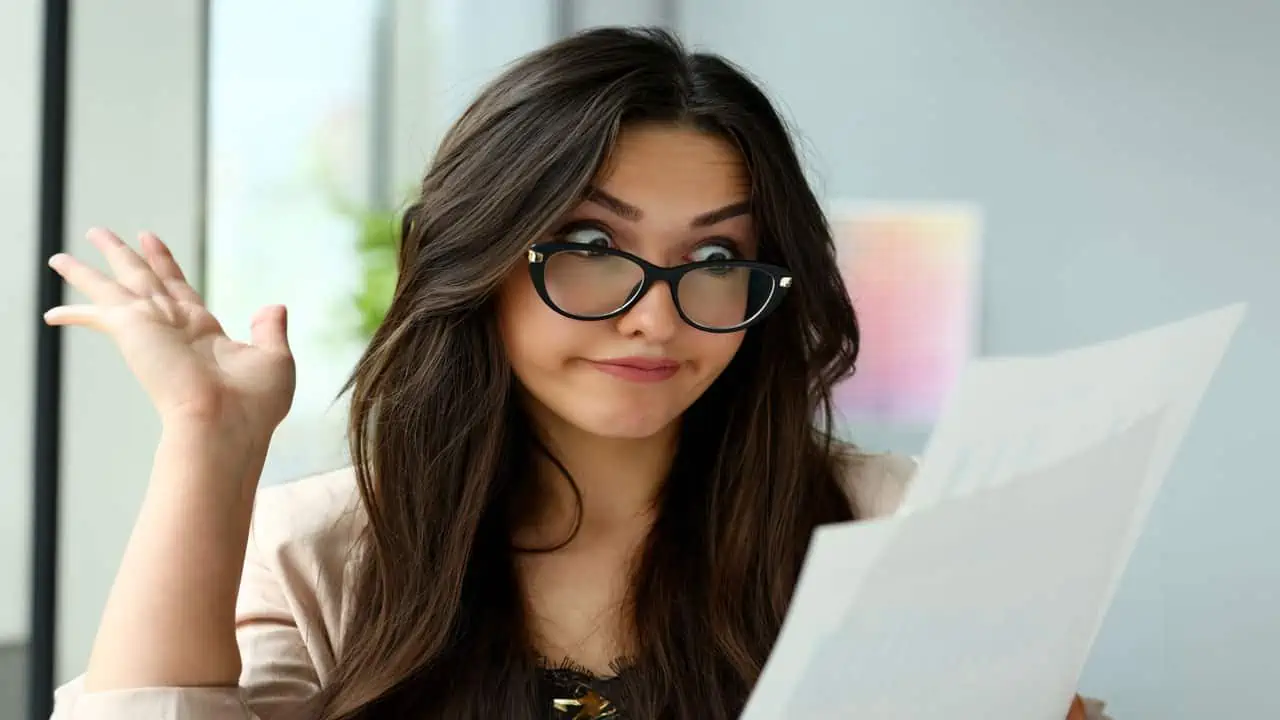 woman bored at work