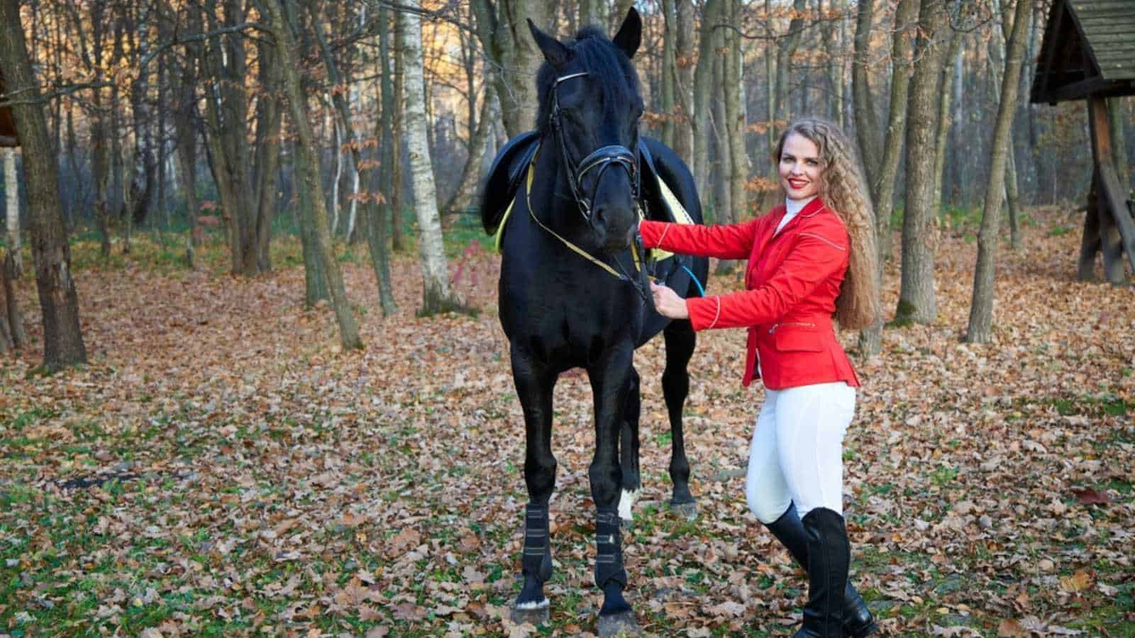 Woman near horse