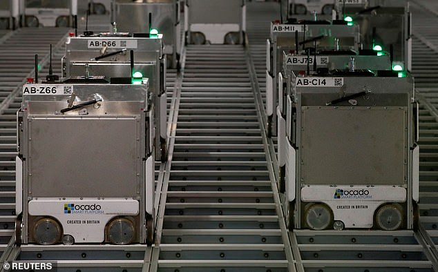 Boost: In July Ocado agreed a £200m settlement with the Norwegian robotics firm Autostore over infringing tech patents relating to the robots it uses in its warehouses