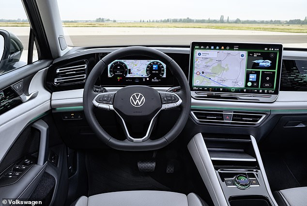 As standard, the Tiguan gets a 12.9-inch infotainment display. However, upgrade to higher trim levels and you can get a laptop-size 15-inch screen