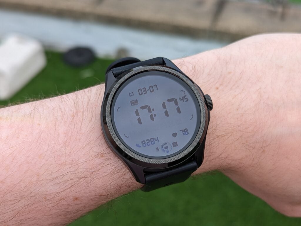 The TicWatch Pro 5 worn on a wrist