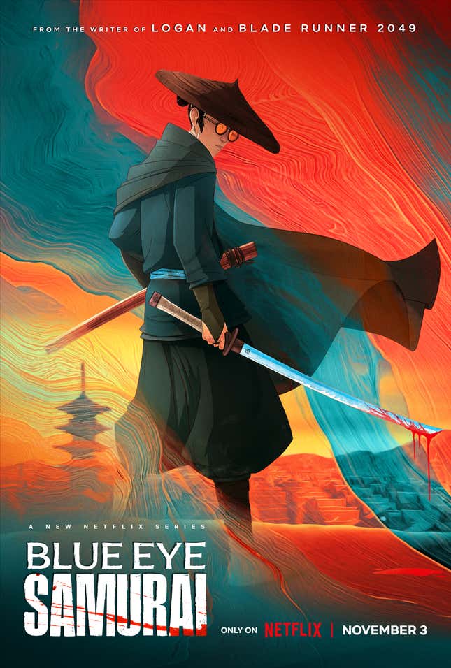 Image for article titled Blue Eye Samurai Cuts It Up in a Bloody, Slick First Trailer