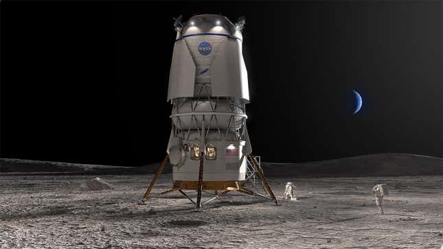 Conceptual image of Blue Origin’s Blue Moon human landing system.