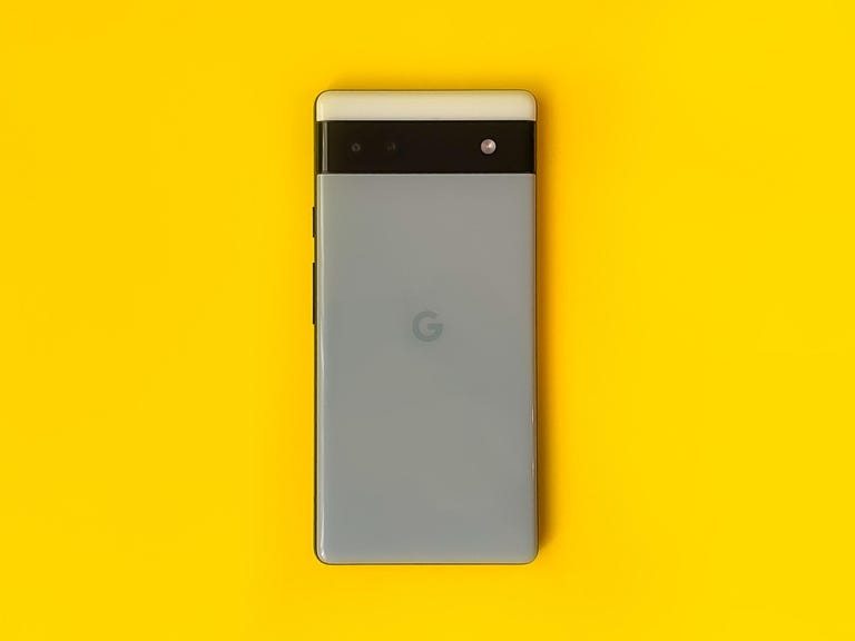 The back of Google's Pixel 6A phone