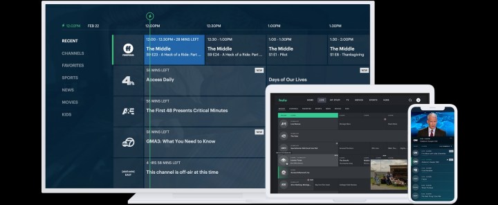 Example of Live Guide on Hulu Live TV.
