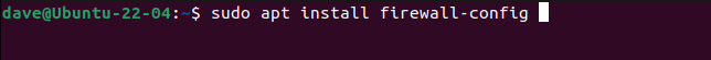 Installing firewall-config on Ubuntu
