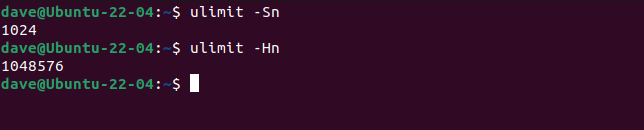 Finding the soft and hard limit for process file handles