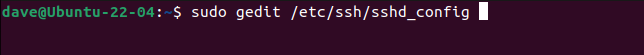Editing the sshd-config file