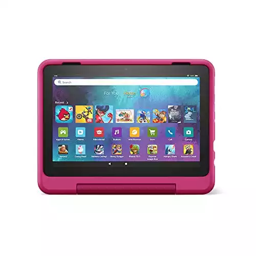 Amazon Fire HD 8 Kids Pro tablet, 8" HD display, ages 6-12, 30% faster processor, 13 hours battery life, Kid-Friendly Case, 32 GB, (2022 release), Rainbow Universe