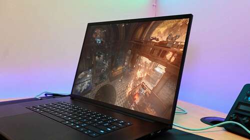 TimeSpy 3DMark Benchmark running on the Razer Blade 18