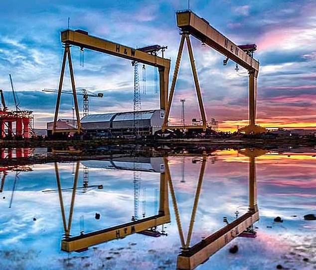 Historic: Harland and Wolff built the Titanic at its Belfast shipyard