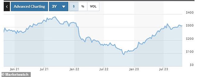 Having lost more than 70 per cent over a disastrous 2022, Meta shares have bounced back strongly.