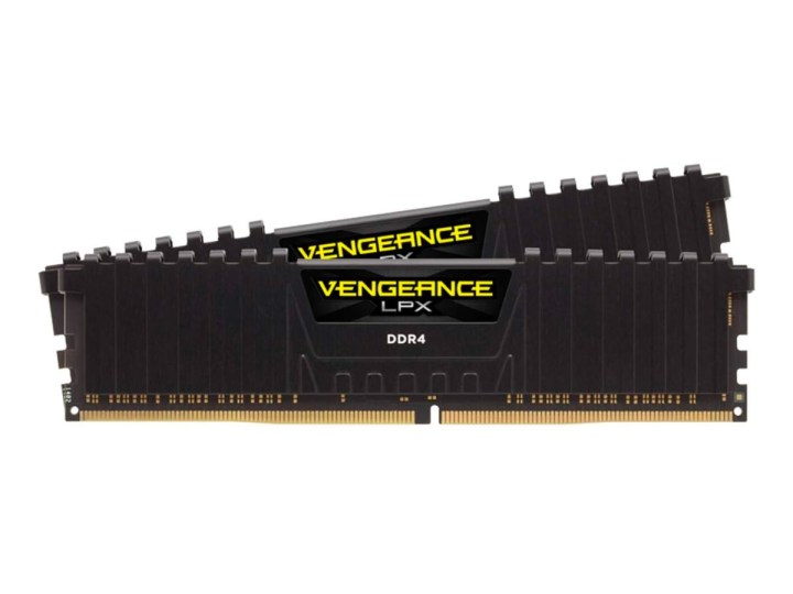 The Corsair Vengeance LPX DDR4 RAM kit against a white background.