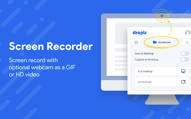 Droplr screen recording