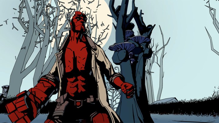 Hellboy in an image from Hellboy: Web of Wyrd.