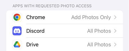 Photo permissions.