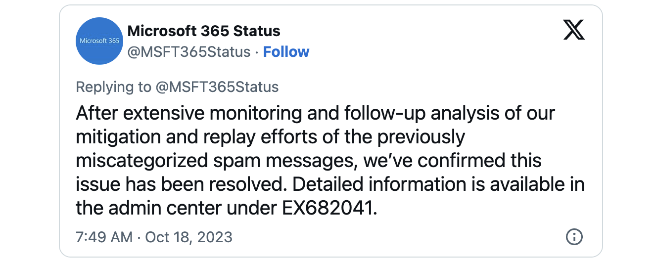 Microsoft 365 bad anti-spam rule