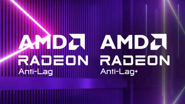 Logo of AMD's Anti-Lag and Anti-Lag+ technology.