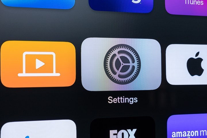 The Settings app on Apple TV.