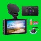 Dash camera kit with microSD card and other accessories