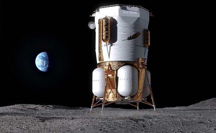 How Blue Origin's lander might look on the moon.