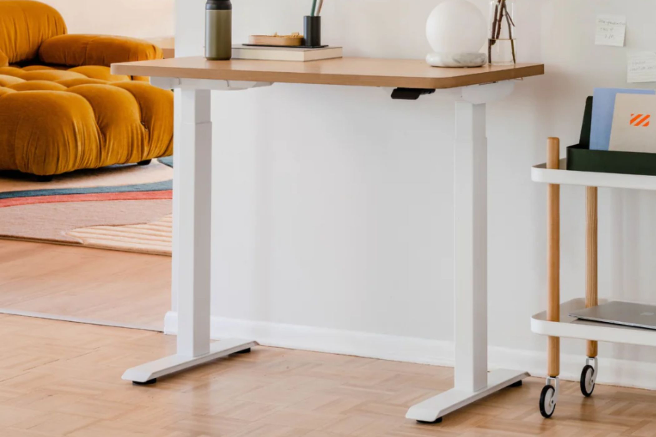 Branch Duo Standing Desk decorated