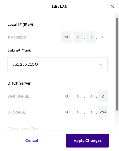 Change Router LAN IP.