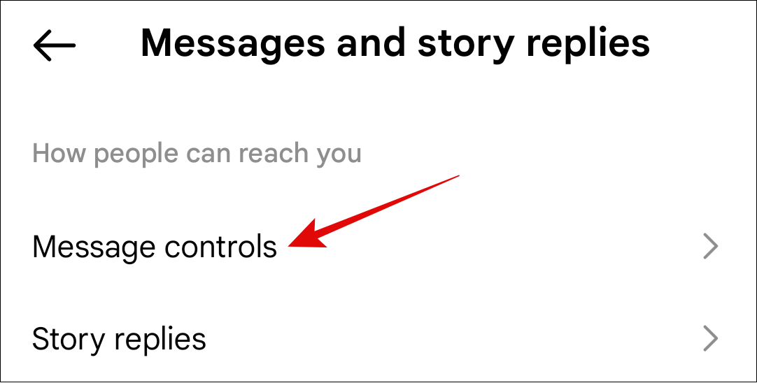 choose message controls