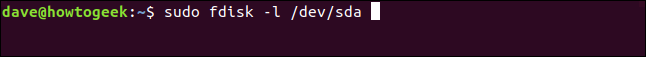 You can use fdisk to get information about a specific physical device. 