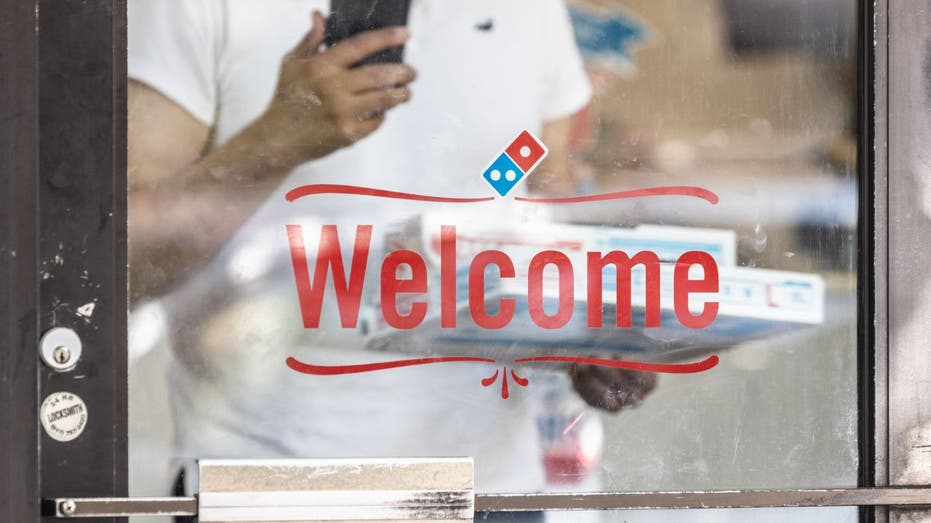 customer exiting a domino's