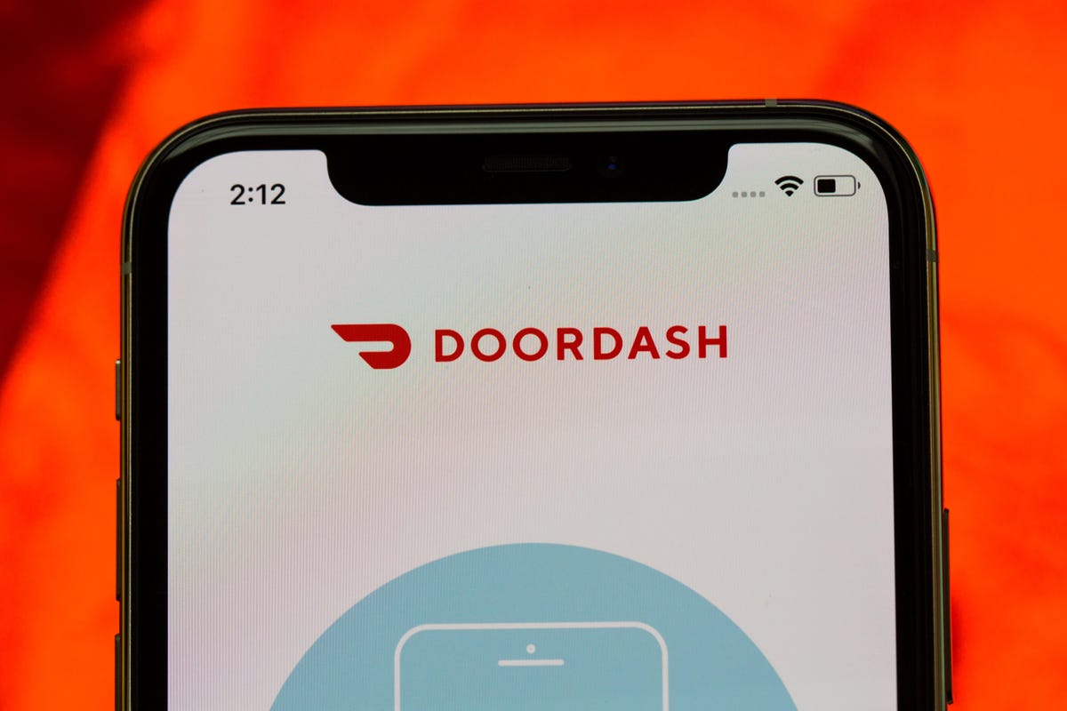 doordash app open on phone