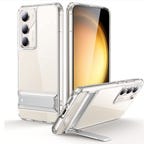 The ESR Kickstand Case for Galaxy S23 is a clear case with a flip-out stand