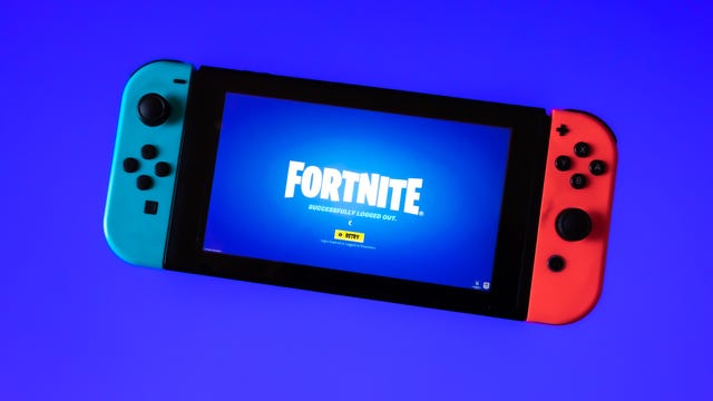 Fortnite video game on Nintendo Switch