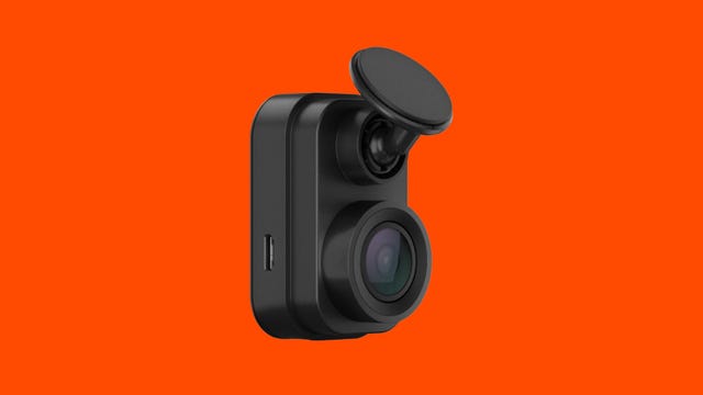 Garmin Dash Mini 2 dash cam product render showing front lens and charging port