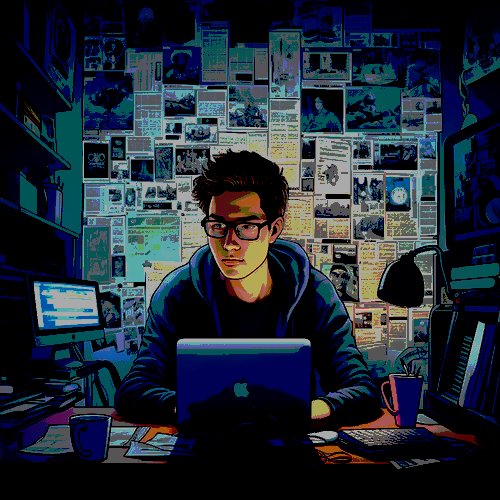 Midjourney image of Computer Geek