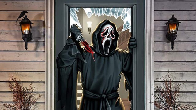 Ghost Face Door Cover