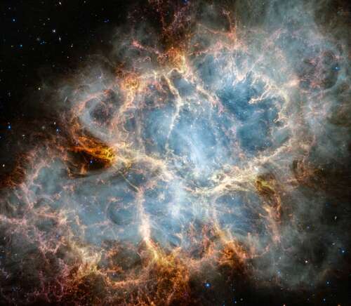 The James Webb Space Telescope's view of the Crab Nebula.