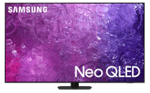 Samsung TV with purple abstract liquid screensaver