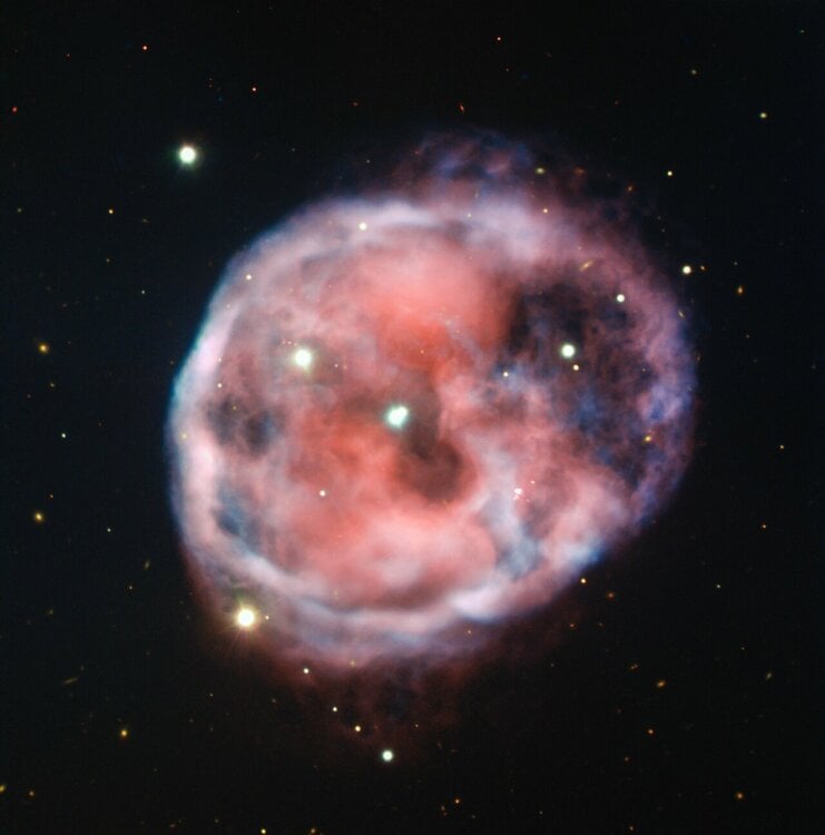 The "Skull Nebula," formed from the outgassed layers of a dying star.