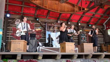 a band performing at epcot garden rocks