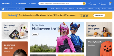 a screenshot of the walmart homepage