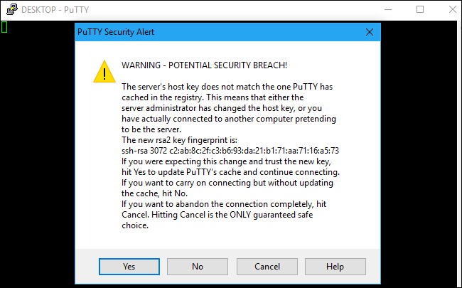 Click "Yes" to allow the connection to proceed. 