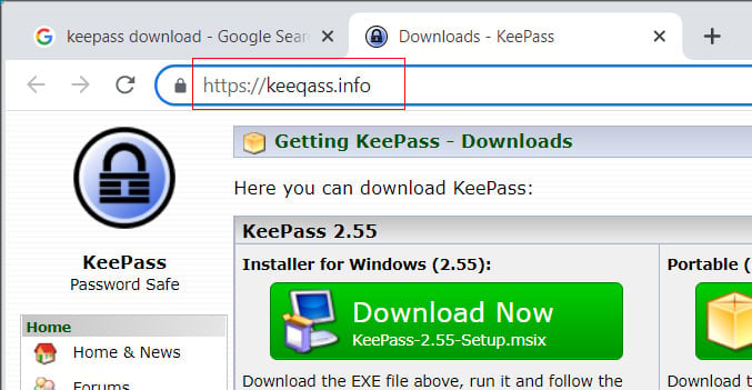 Ongoing Google ads lead to another fake KeePass site