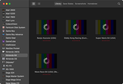 OpenEmu multi-system emulator for macOS.