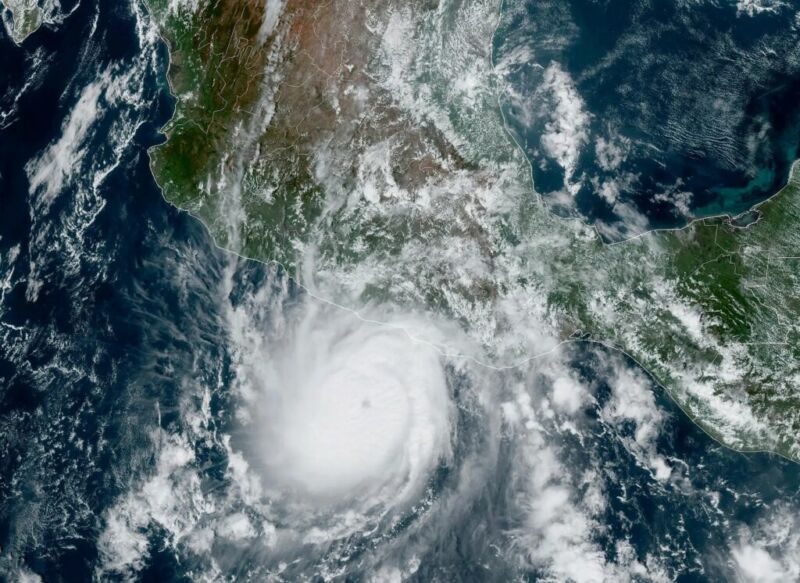 Hurricane Otis on Tuesday, as it was strengthening before making landfall in Mexico.