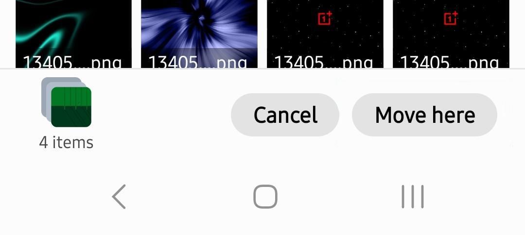 Samsung Galaxy Android File Manager My Files Move Menu